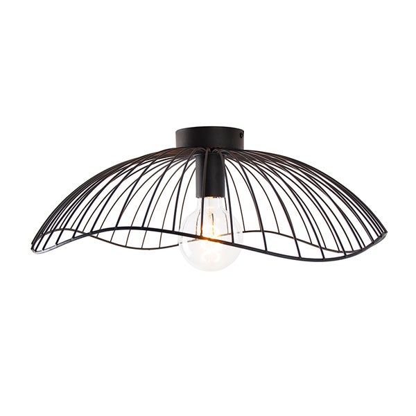 Deckenleuchte mit Drahtschirm und Leuchtmittel