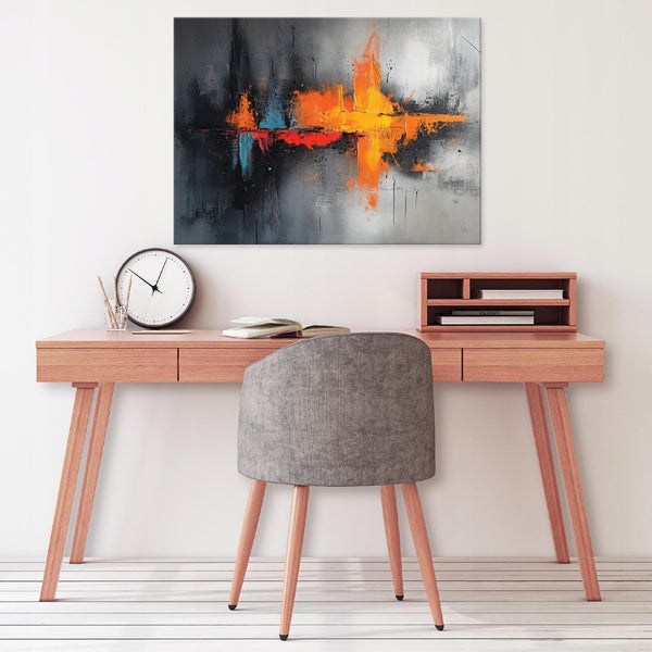 Leinwandbild Abstrakt schwarz gold Modern Bilder 100x70 cm