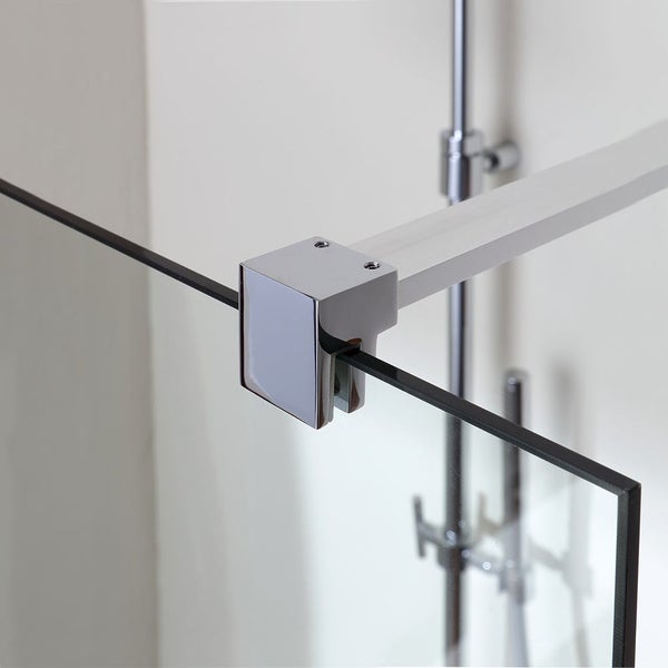 110 cm wandmontierte Dusche aus klarem 8-mm-Glas | Walk in
