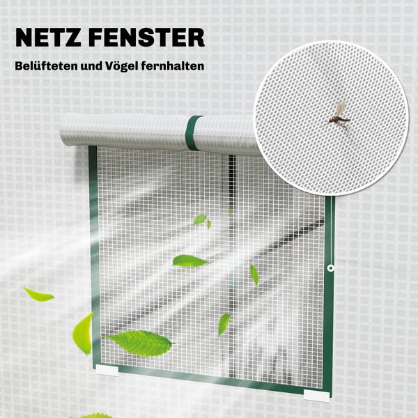 Insektenschutz-Netz für Fenster zur Belüftung und Abwehr von Vögeln und Insekten, feinmaschiges Gitter.