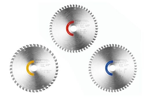 Drei Festool Sägeblätter für verschiedene Anwendungen