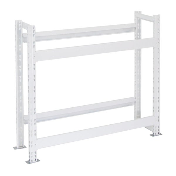 PROREGAL Getränkekistenregal Getränkeregal Tegernsee Extra-Breit HxBxT 100 x 110 x 30 cm 6 Kästen Weiß