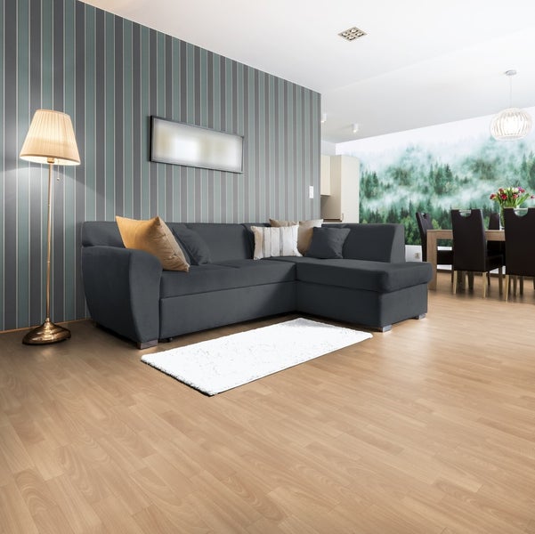 PVC Bodenbelag Meterware Holzoptik CV Belag mit Schaumrücken 200 cm breit (Meterware)