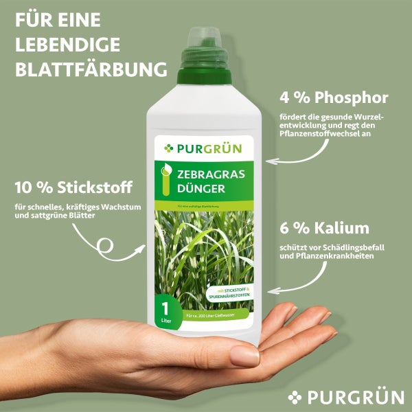 Purgrün Zebragras-Dünger 1 Liter