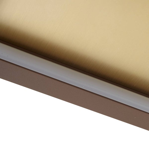 Lindby LED Deckenleuchte Pekela dimmbar mit Leselampe (Modern) in Braun aus Aluminium (1 flammig, ) - Lampe Deckenlampe Wohnzimmerleuchte
