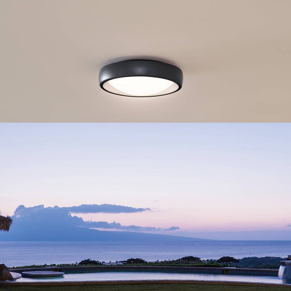 Lindby LED Deckenlampe aussen Ø 24,5 cm, Deckenleuchte außen strahlwassergeschützt IP65 14,5W Außendeckenlampe Außenleuchte Gartenlampe