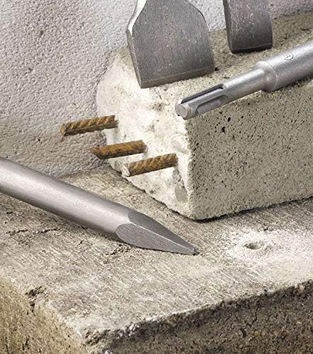 kwb SDS Plus Jeu de burins pour marteau perforateur, 3 pièces - burin pointu, burin plat, burin à copeaux