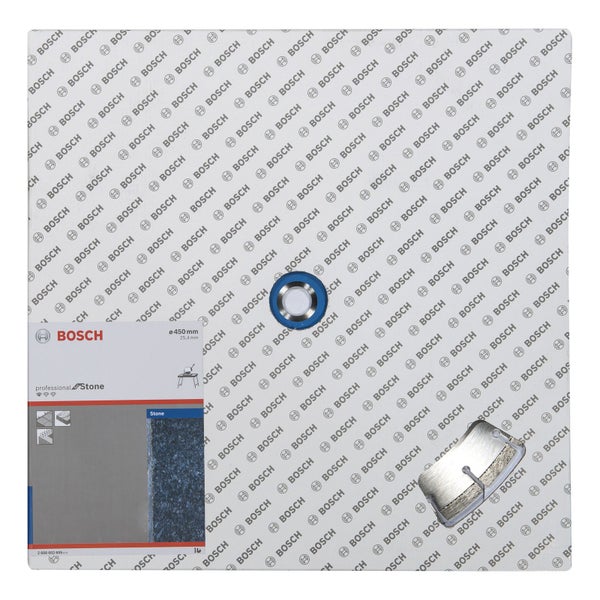 Bosch Diamanttrennscheibe Standard for Stone, 450 x 25,40 x 3,6 x 10 mm -2608602605