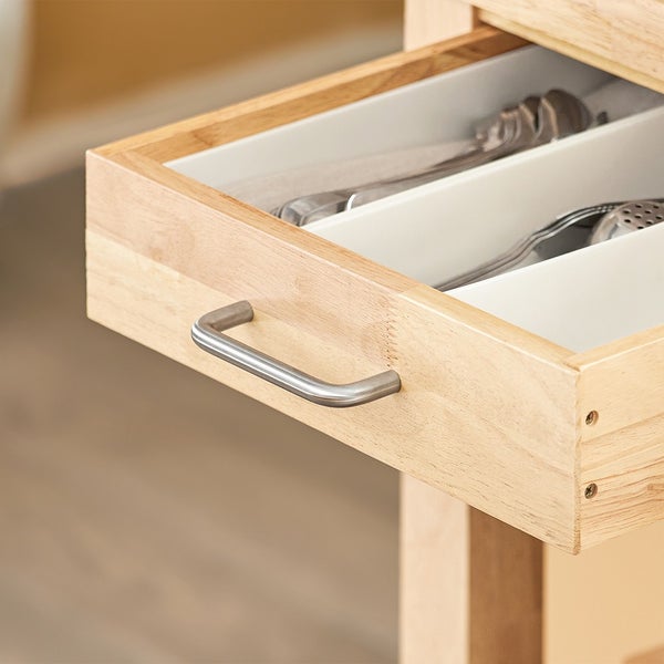 Ausziehbarer Schubladenschrank mit Besteckeinsatz