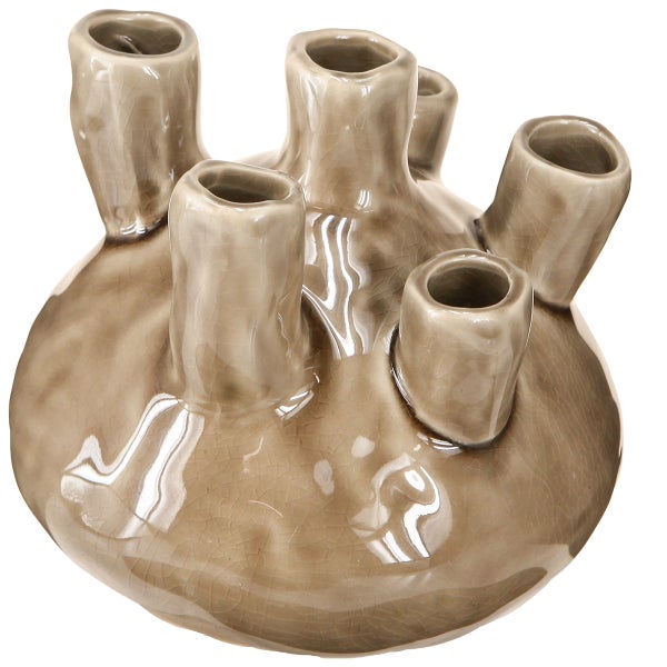 Keramikvase mit mehreren Öffnungen für Blumen