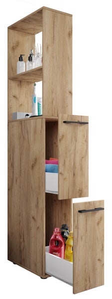 Holz Badmöbel Nischenschrank Schublade Sadilo XL