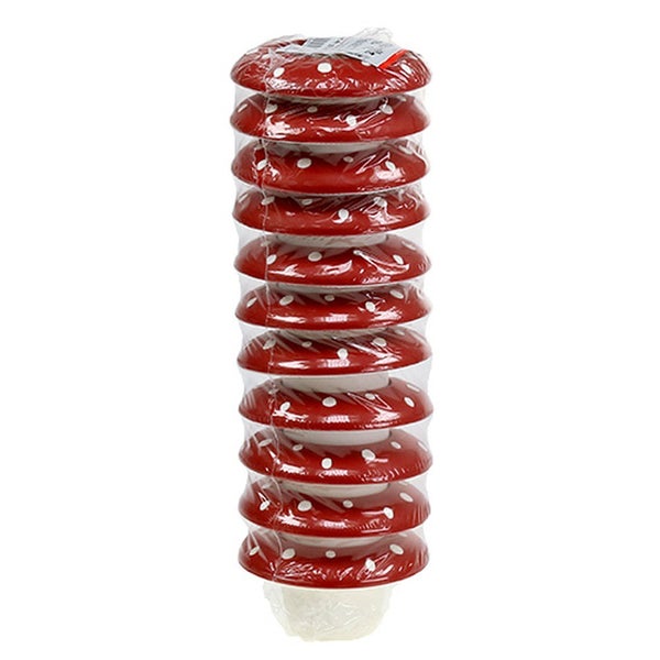 Stapel dekorativer Fliegenpilze