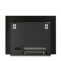 Rückansicht eines elektrischen Kamins mit Montagewand