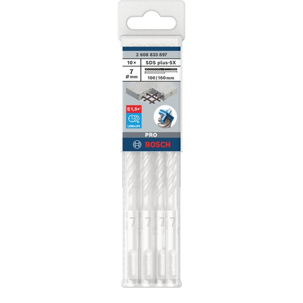 Bosch PRO SDS plus-5X Hammerbohrer 7 x 100 x 160 mm - 2608833897