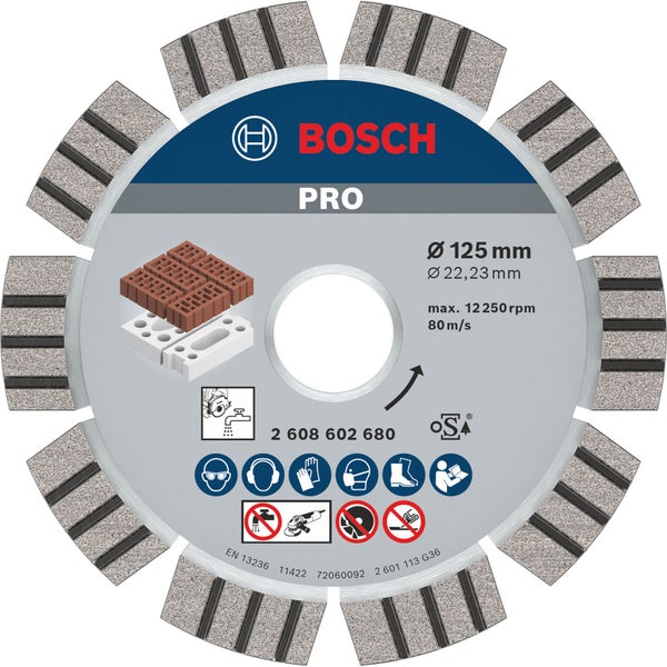 Bosch PRO Abrasive Diamanttrennscheibe 125 x 22,23 mm - 2608602680