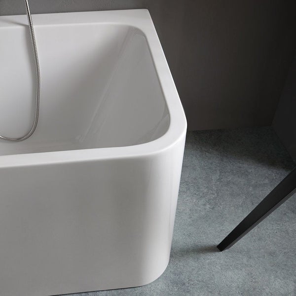 Rechteckige Badewanne glänzend weiß | Dorotea