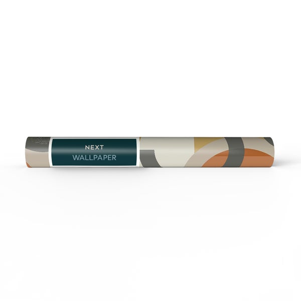 Next Vliestapete | Retro Shapes Geo - Orange - 10mx52cm