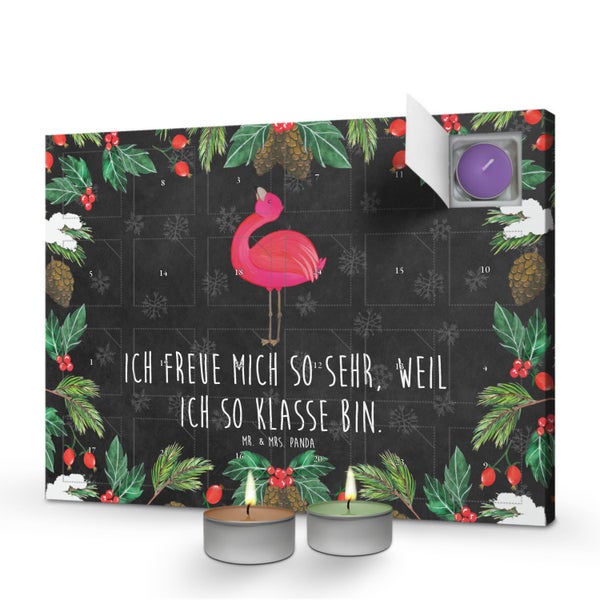 Mr. & Mrs. Panda Duftkerzen Adventskalender Flamingo Stolz - Schwarz