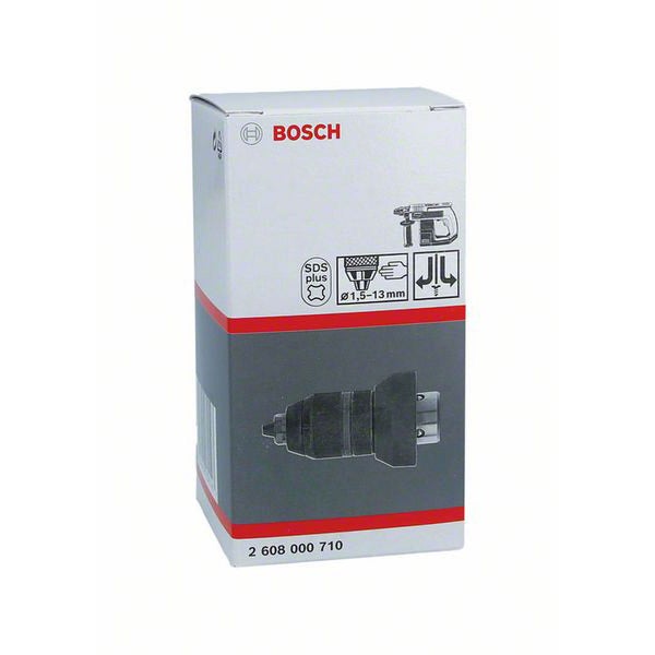 Bosch Logo. Verpackung eines Bohrfutters für Bohrmaschinen.