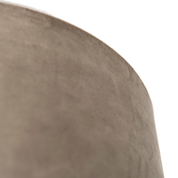 Velours Lampenschirm taupe 35/35/20 mit goldenem Interieur