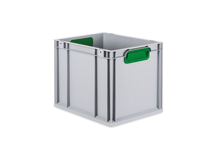 PROREGAL Eurobox Nextgen Color HxBxT 32 x 30 x 40 cm 30 Liter Griffe Grün Geschlossen Glatter Boden Eurobehälter Transportbox