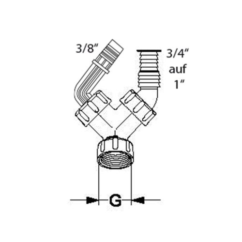 HAAS® Kondensat- und Geräteanschlusstülle Save 1, 3/4 auf 1 und 3/8 mit Rückflussverhinderer, 2937