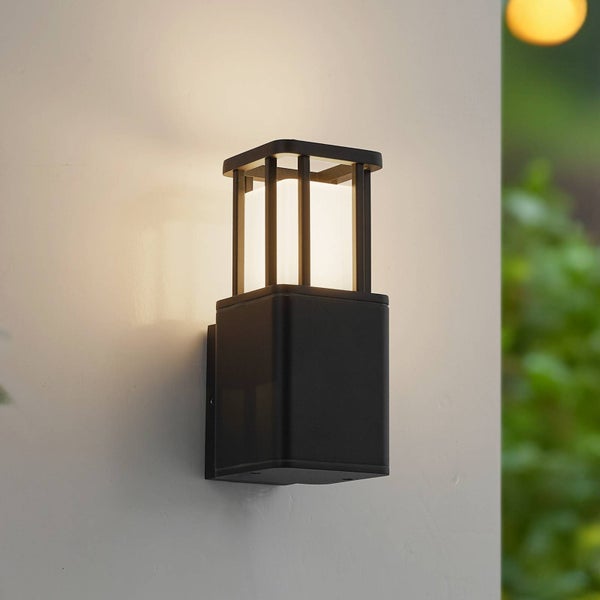 Lucande LED Wandleuchte außen Dakil (Modern) in Schwarz aus Aluminium (1 flammig, GU10) - Außenwandleuchten Wandlampe Led Außenlampe Outdoor für Außenwand/Hauswand Haus Terrasse &