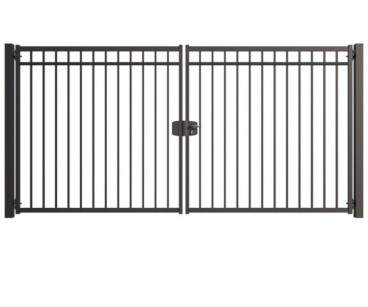 Doppeltor aus Metall für den Garten