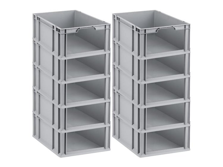 PROREGAL Eurobox NextGen Store HxBxT 22 x 40 x 60 cm 44 Liter Front Offen Eurobehälter Transportbox