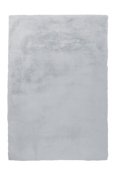 Hochflor Teppich Divinia Grau / Blau 35 mm Uni 160 x 230 cm