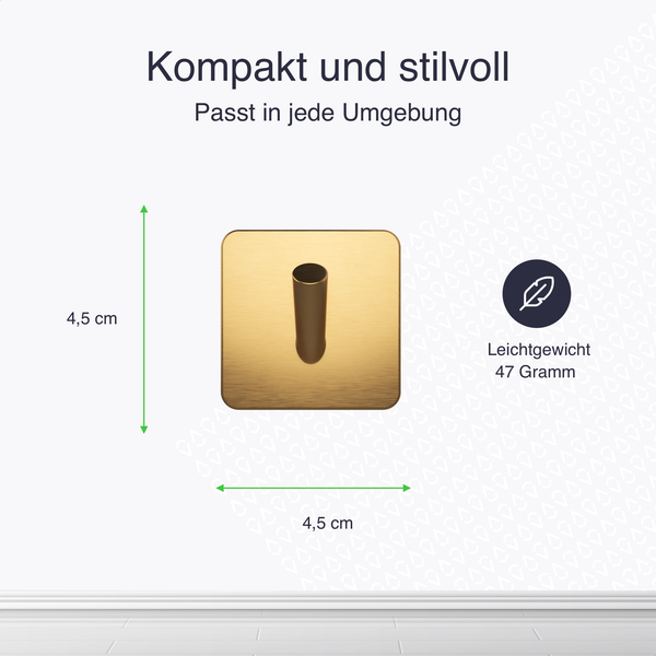Eavy Handtuchhaken Edelstahl Gold Selbstklebend 2er pack