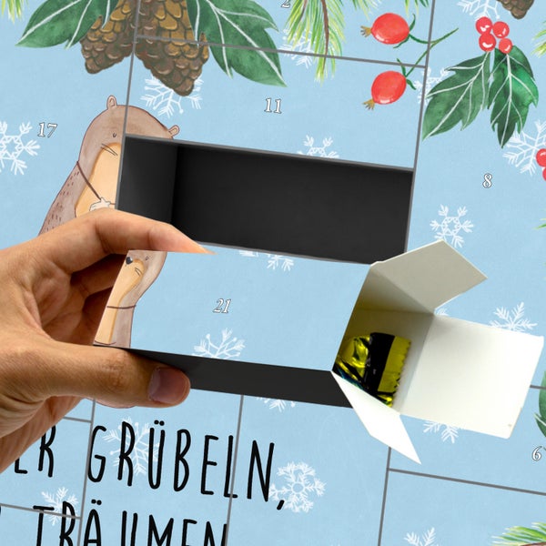 Mr. & Mrs. Panda Befüllbarer Adventskalender Otter Muschel - Blau Pastell