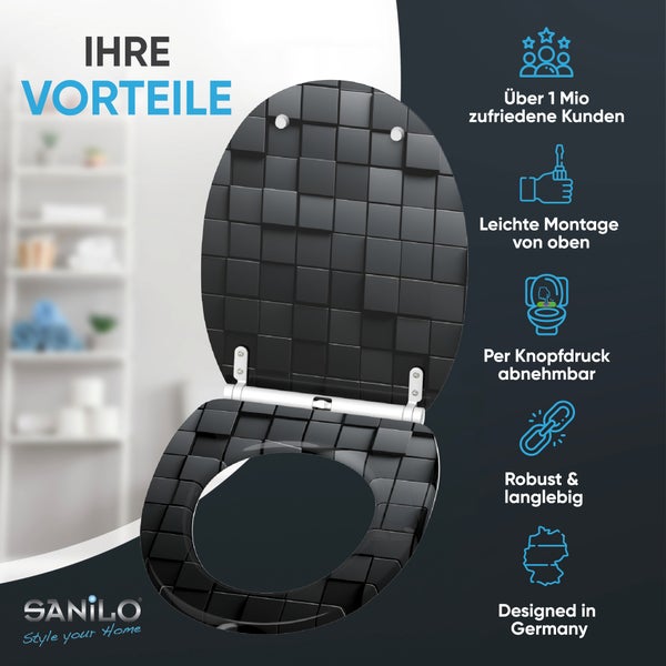WC-Sitz mit Absenkautomatik & Top Fix Cube