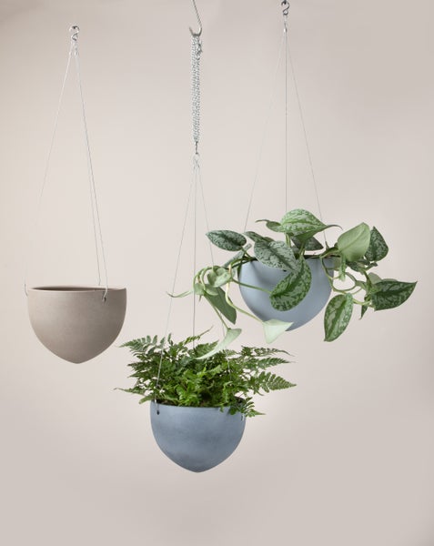 Scheurich Hanging Pot, Hängeampel aus Keramik,  Farbe: Grey Stone, 18 cm Durchmesser, 14,8 cm hoch, 1,6 l Vol.