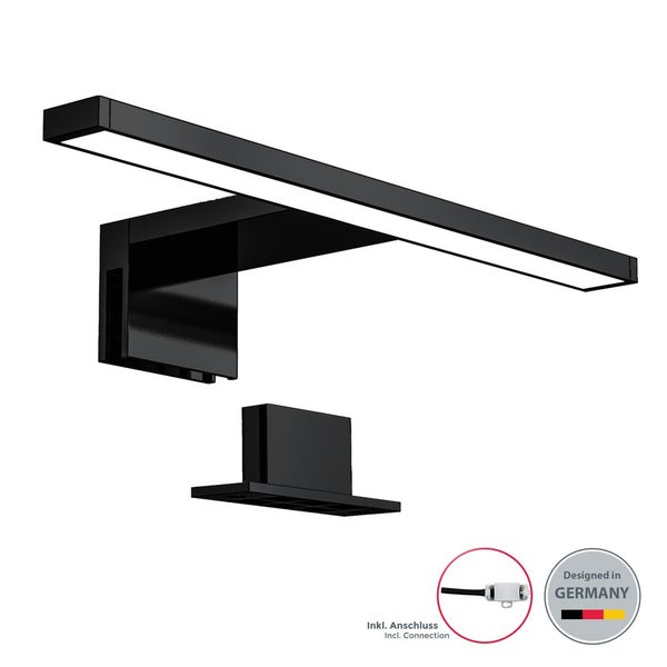 LED Spiegelleuchte, schwarz, 1xLED-Platine/5W