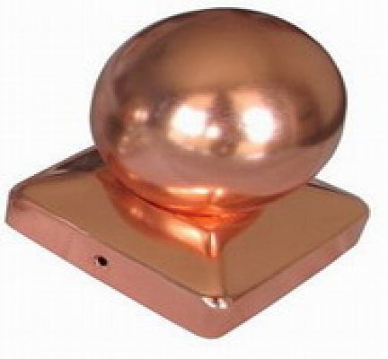 Pfostenabdeckung aus Metall mit Kugel