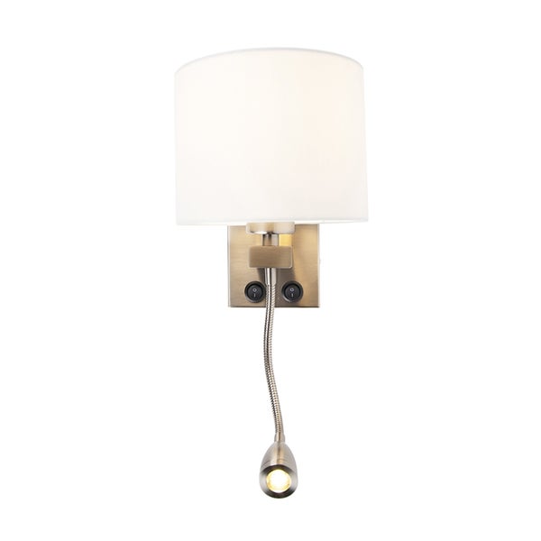 Wandleuchte mit Lampenschirm und Lesearm