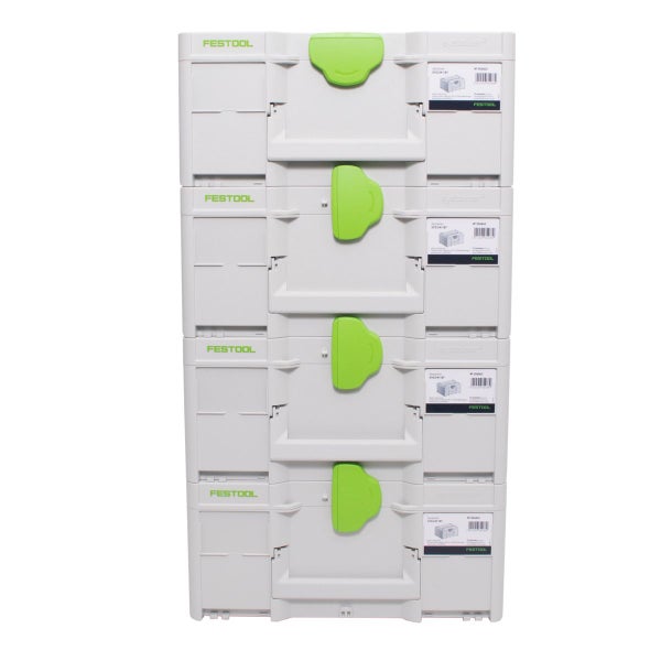 Festool Systainer Set 4x SYS3 M 187 ( 4x 204842 ) 15,9 Liter 396x296x187mm Werkzeugkoffer koppelbar