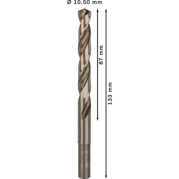 Bosch PRO Stainless Steel HSS-Co Spiralbohrer 10,5 x 87 x 133 mm - 2608585900