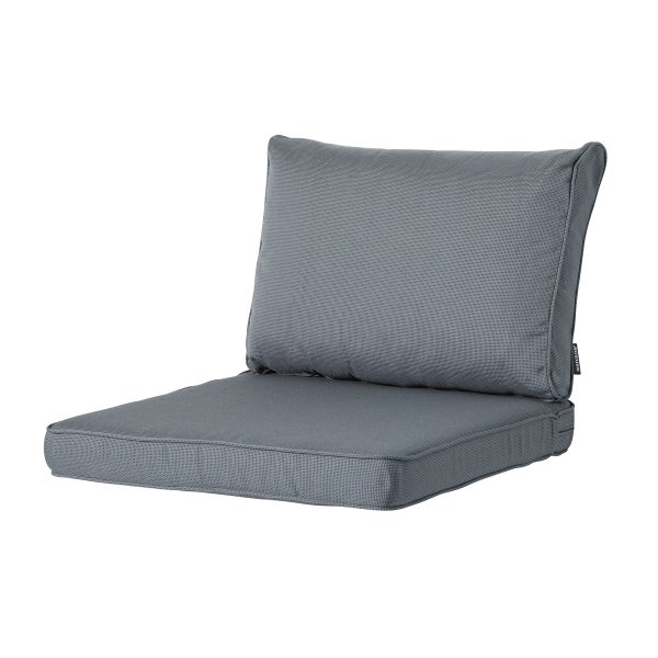 Lounge-Rückenkissen Rib grau - ca. 43x73 cm - 2er-Set