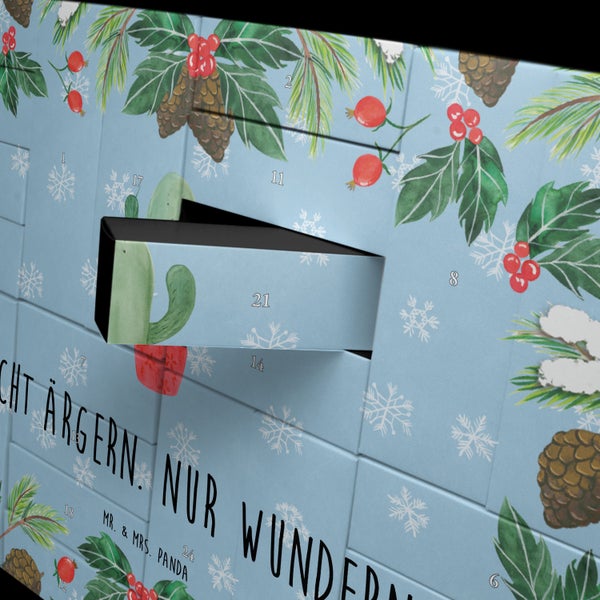 Mr. & Mrs. Panda Befüllbarer Adventskalender Kaktus Wut - Blau Pastell