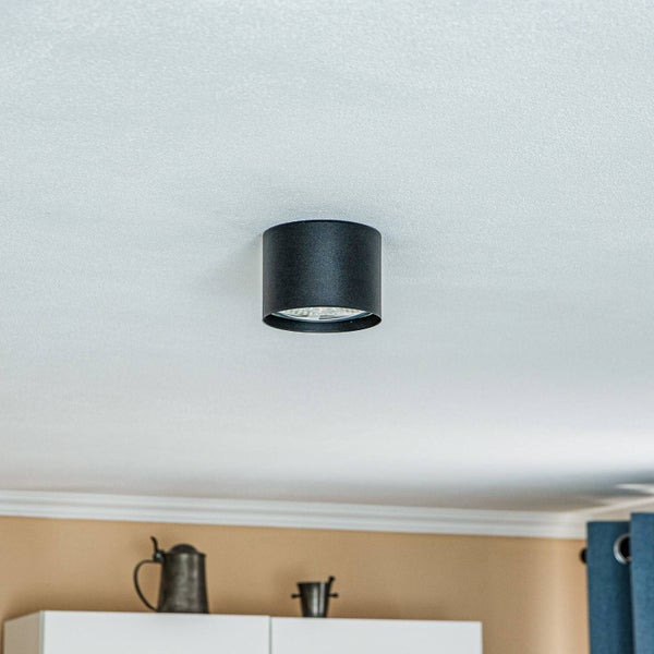 Euluna Strahler Chloe (Modern) in Schwarz aus Metall (1 flammig, GU10) - Deckenleuchte Deckenspot Spot Lampe Deckenlamoe Wohnzimmerleuchte