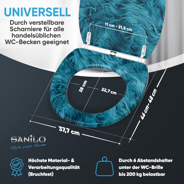WC-Sitz mit Absenkautomatik & Top Fix Fluffy