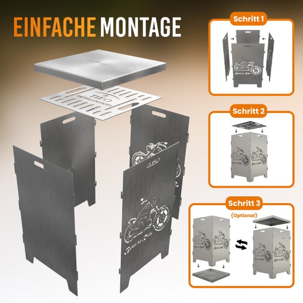 Anleitung zum einfachen Aufbau der TIKO Metall Feuertonne