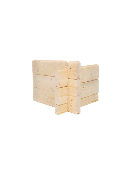 Technische Zeichnung und 3D-Modell eines Holzgeländers mit Maßen 1.020 Meter mal 0.600 Meter.