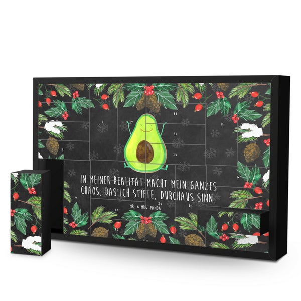 Mr. & Mrs. Panda Befüllbarer Adventskalender Avocado Glücklich - Schwarz