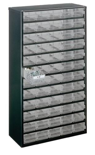 raaco Kleinteilemagazin B 306 x T 150 x H 552 mm Stahlblech mit Gummifüßen - 137386