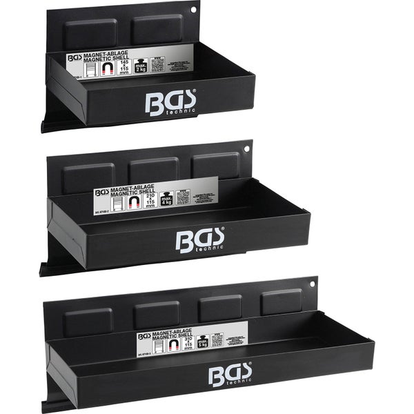 BGS Magnet-Ablagen-Satz 150 / 210 / 310 mm 3tlg. - 67150