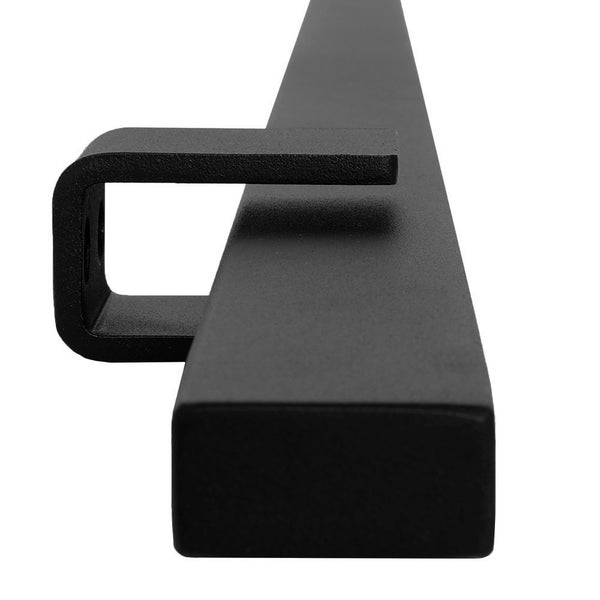 Halter für Design-Treppengeländer schwarz rechteckig
