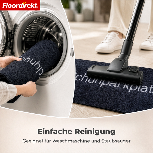 Fußmatte von Floordirekt, maschinenwaschbar und für den Staubsauger geeignet, für einfache Reinigung im Alltag.